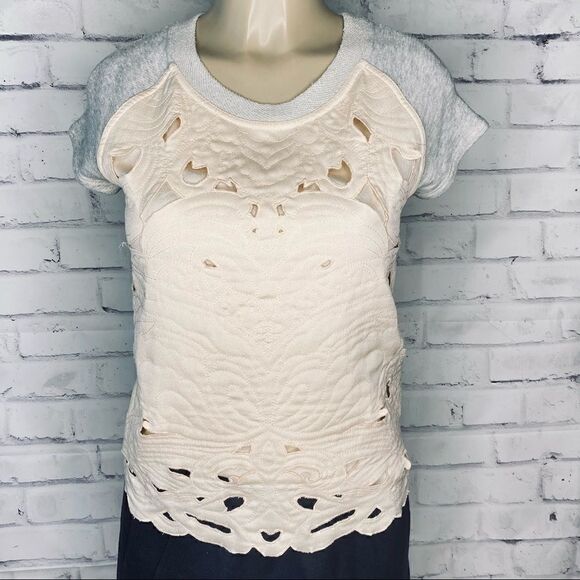 ANTHRO Saturday Sunday Mille Appliqué Sweatshirt - Picture 1 of 8